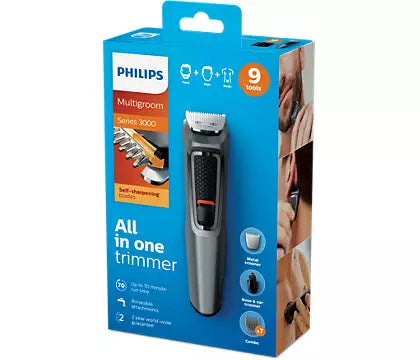 Philips Multi Body Groomer series 3000 9-in-1, Face, Hair and Body MG3747/13