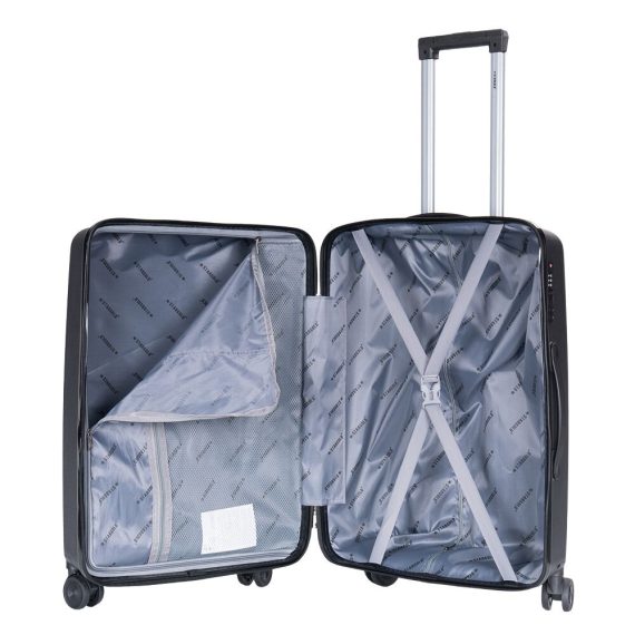 STARGOLD Luggage Trolley PP HardSide 3 PCS Set Suitcase Bag With TSA Lock 360° Rotating Wheels Travel Suitcase, SG-PP69 Black
