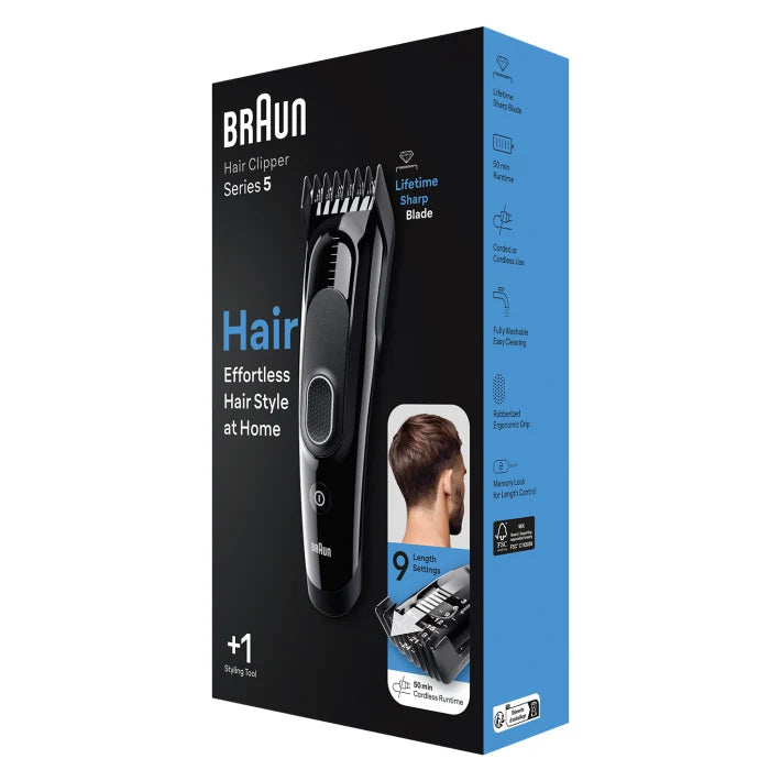 Hair Clipper Series 5 HC5310 with 9 length settings and 1 comb 4210201448655
