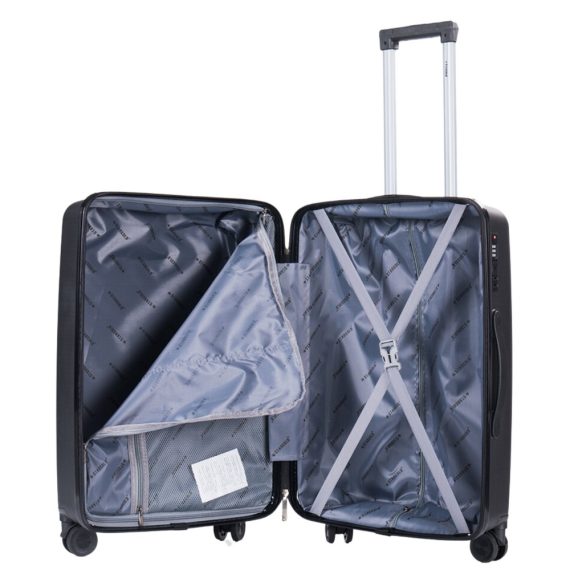 STARGOLD PP Hard Side Luggage Trolley Black Set OF 3 Pieces Bag 360° Double Spinner Wheels With TSA Lock, SG-PP64