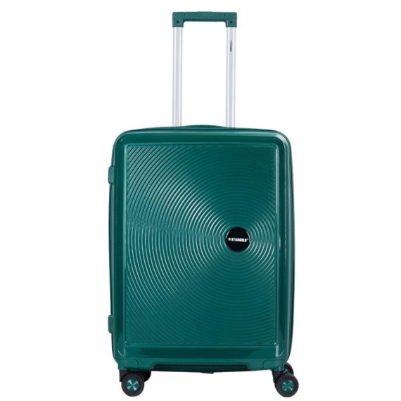 STARGOLD PP Hard Side Luggage Trolley Dark Green Set OF 3 Pieces Bag 360° Double Spinner Wheels With TSA Lock, SG-PP64