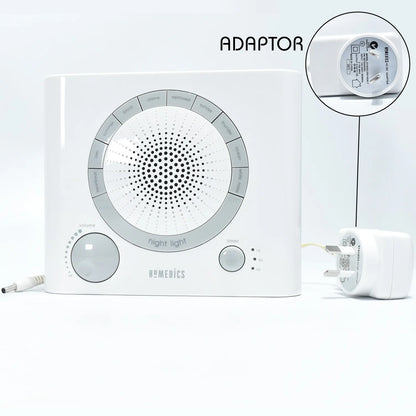 Sleep Therapy Sound Machine with 8 High-Fidelity Soothing Sounds for Sleep, Anxiety, Stress Relief, Battery or Adapter Power, 3 Auto-Off Timer Options