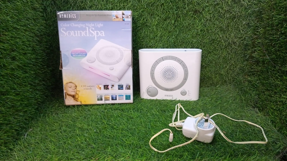 Sleep Therapy Sound Machine with 8 High-Fidelity Soothing Sounds for Sleep, Anxiety, Stress Relief, Battery or Adapter Power, 3 Auto-Off Timer Options