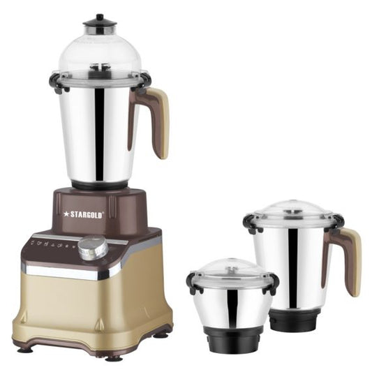Stargold Mixer Grinder 3 In 1 Stainless Steel 3 Jar Body Blender 850W Powerful Motor Juicer Grinder, SG-1385