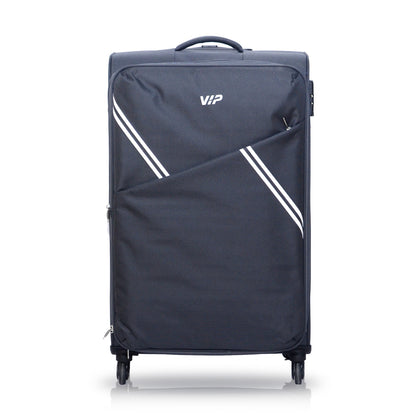 VIP VERONA 80cm 4 Wheel Expandable Large Soft Trolley Grey VERONA80GR