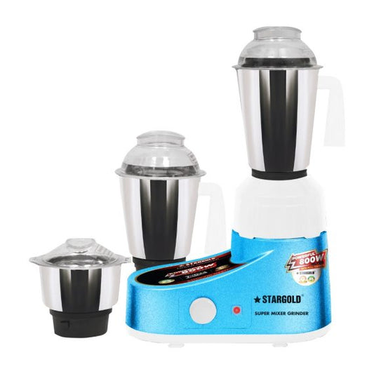 STARGOLD Mixer Grinder 3 In 1 Stainless Steel 3 Jar Body Blender Set With 800W Powerful Motor 220-240V Juicer With Grinder SG-1321