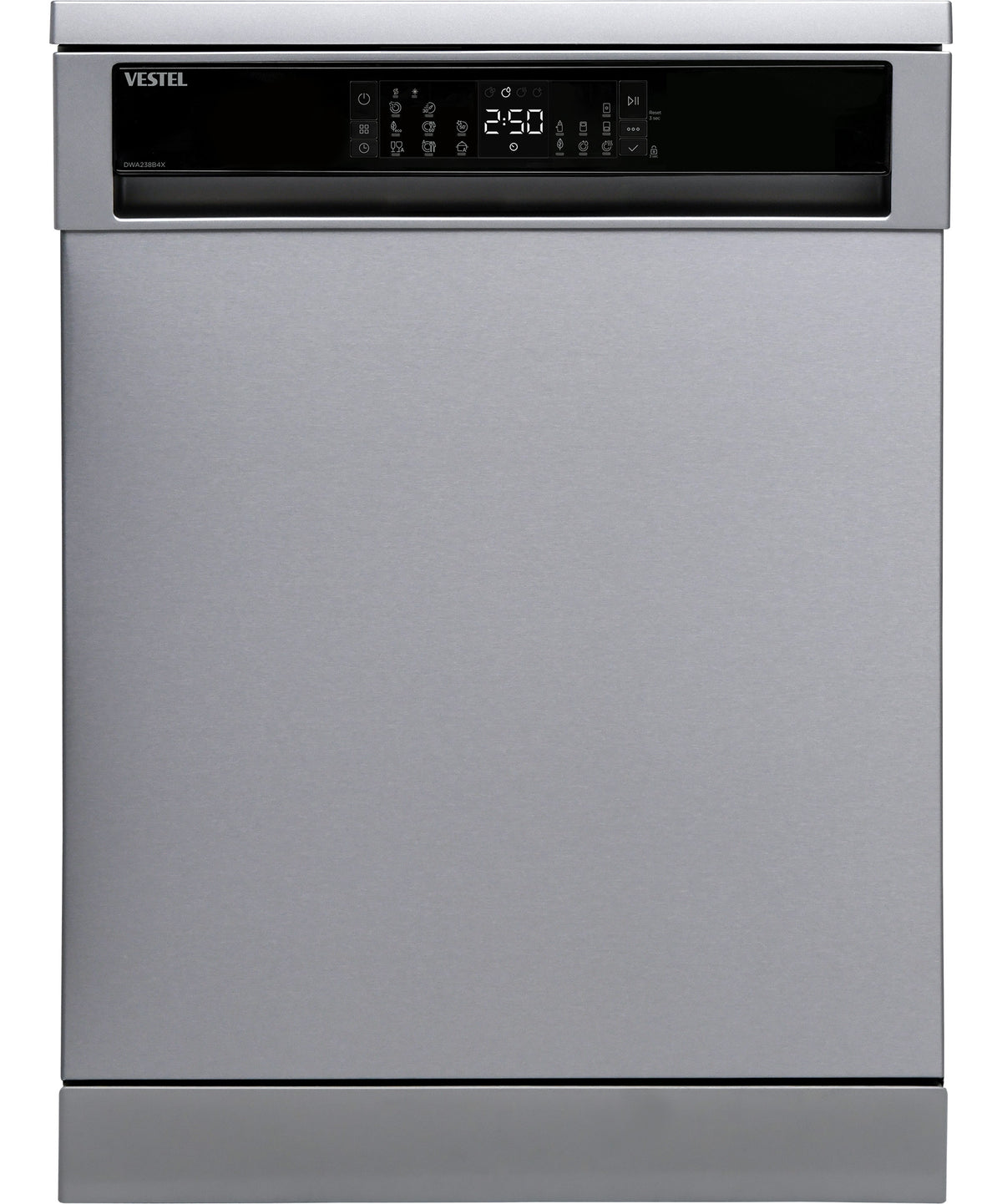 Vestel 14 Plate Dishwasher 8 PGM Silver DWA238B4X
