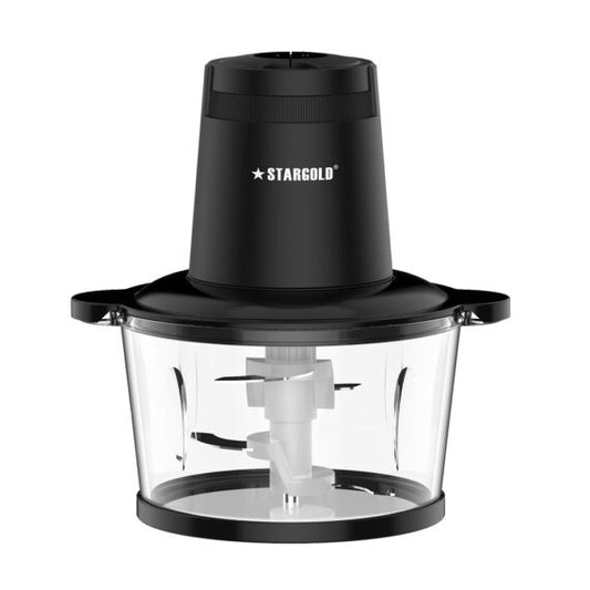 Stargold Food Chopper 300W 2.0L, With Strong Glass Bowl, Double Layer Stainless Still Vertical Blades SG-1383