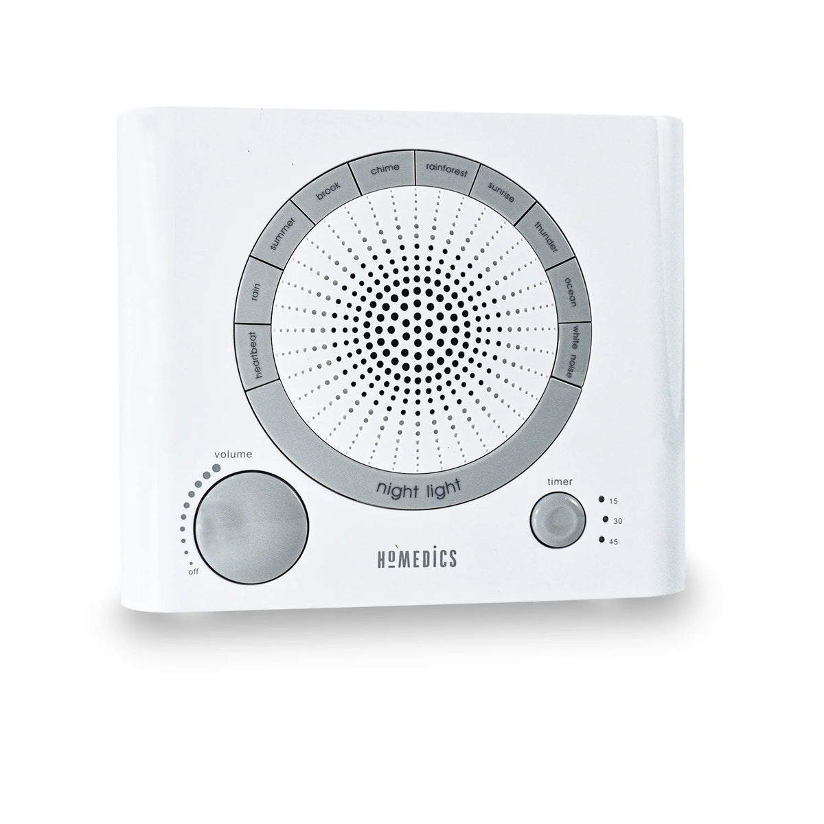 Sleep Therapy Sound Machine with 8 High-Fidelity Soothing Sounds for Sleep, Anxiety, Stress Relief, Battery or Adapter Power, 3 Auto-Off Timer Options