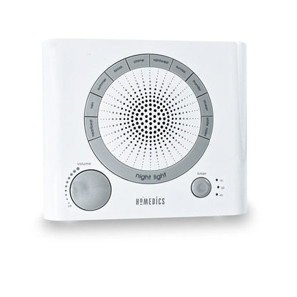 Sleep Therapy Sound Machine with 8 High-Fidelity Soothing Sounds for Sleep, Anxiety, Stress Relief, Battery or Adapter Power, 3 Auto-Off Timer Options