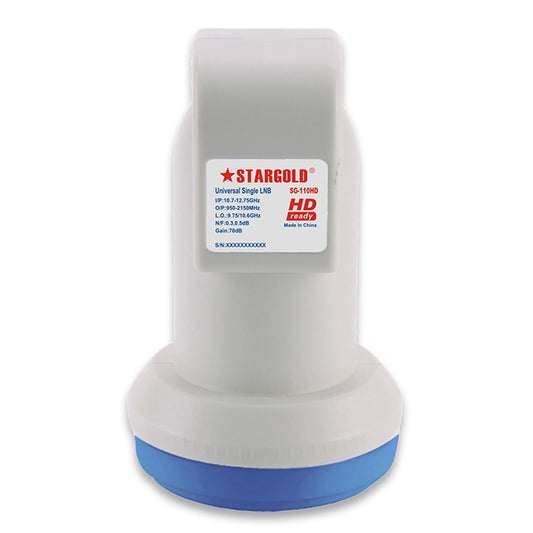 STARGOLD Digital 70dB Single LNB With Weather Protection Full HD 4K Single LNB F Digital For Satellite TV SG-110 HD