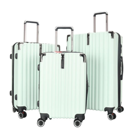 STARGOLD Luggage Trolley 3 PCS Set TPC Hardside 360° Rotational Wheels And TPC Lockable Travel Suitcase, SG-TPC43 Fruit Green