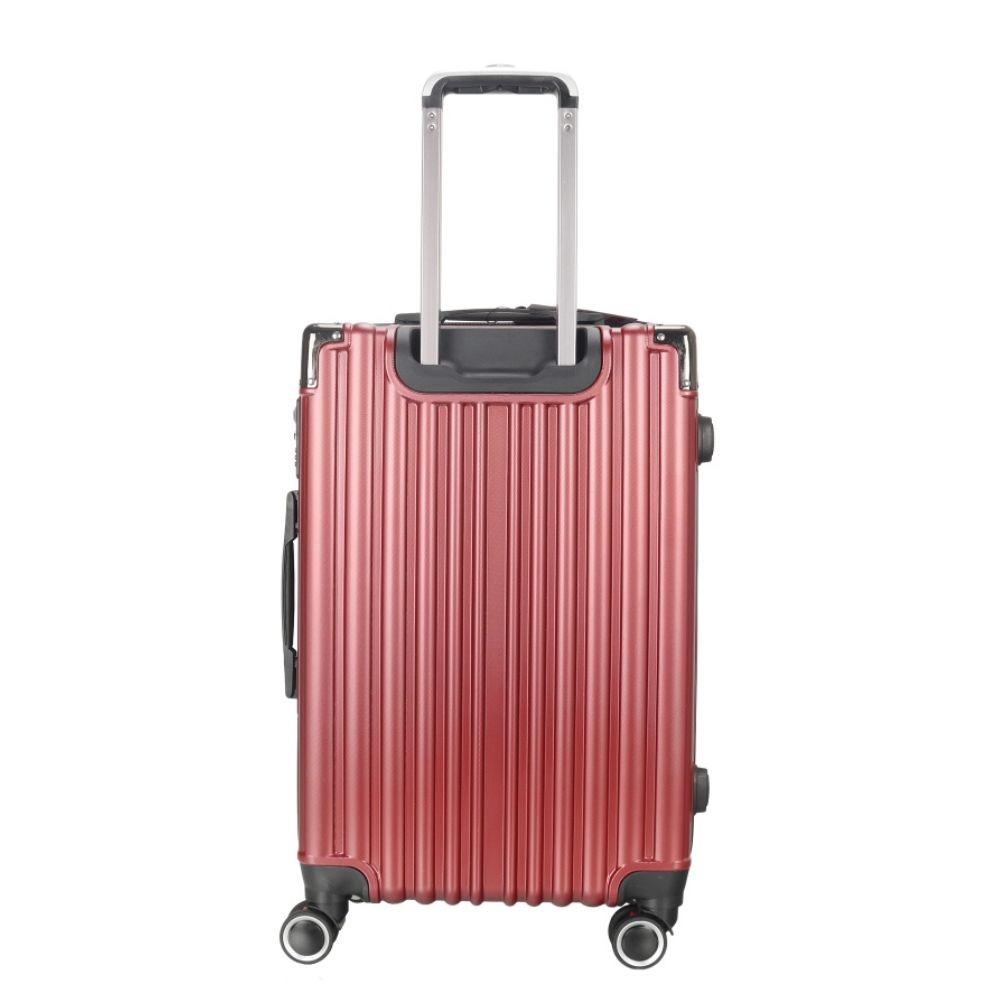 STARGOLD Luggage Trolley 3 PCS Set TPC Hardside 360° Rotational Wheels And TPC Lockable Travel Suitcase, SG-TPC43 Wine