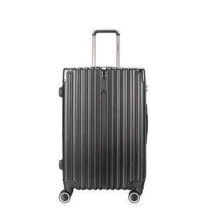 STARGOLD Luggage Trolley 3 PCS Set TPC Hardside 360° Rotational Wheels And TPC Lockable Travel Suitcase, SG-TPC43 Black
