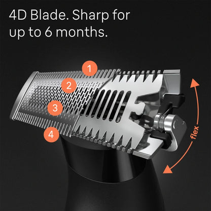 Braun XT5100 hybrid Trimmer Face & body with 4D-flex blade, waterproof, 5 combs, pouch 4210201400448