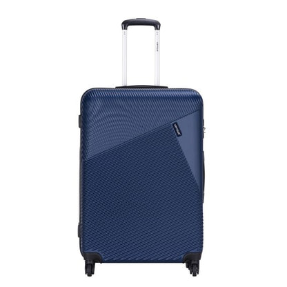 Viptour Unisex Hardside Expandable 3 Piece ABS Trolley Luggage Set 20/24/28 Inch VT-A396 Dark Blue