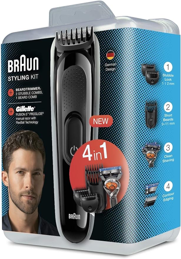 Braun SK3000 Styling Kit 4 in 1 Beard Trimmer For Men 4210201238577