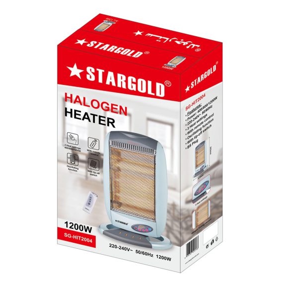 Stargold 1200W Portable Electric Halogen Remote Control Room Heater SG-HIT2004