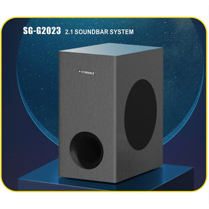 STARGOLD Home Theater Speakers System Multimedia 2.1 Channel Speaker 70W Remote Control Via BT, USB, SD/MMC, SG-G2023 BLACK