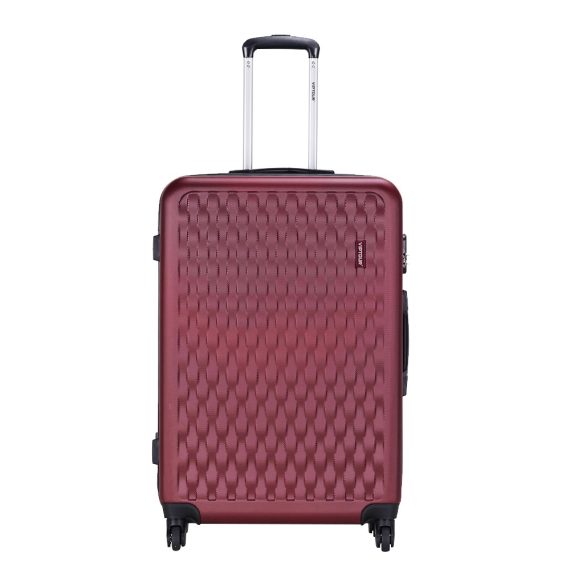 Viptour Lightweight 3 Piece ABS Hard Shell Trolley Luggage Set 20/24/28 Inches VT-A395 Burgundy