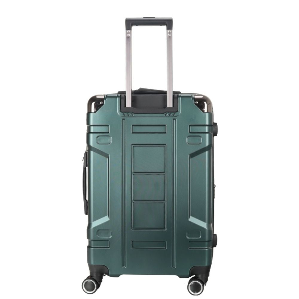STARGOLD Luggage Trolley 3 PCS Set TPC Hardside 360° Rotational Wheels And TPC Lockable Travel Suitcase, SG-TPC44 Dark Green