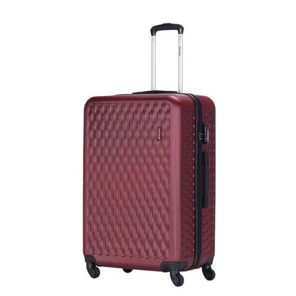 Viptour Lightweight 3 Piece ABS Hard Shell Trolley Luggage Set 20/24/28 Inches VT-A395 Burgundy