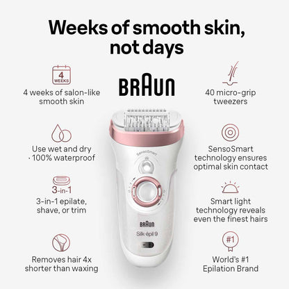 Braun Silk·épil SES 9-890 9 Epilator with bikini trimmer 4210201288831
