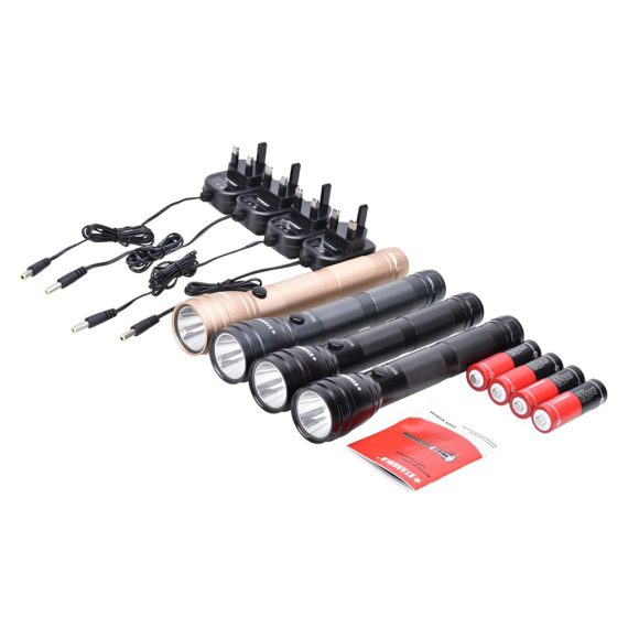Stragold Emergency Torch Light Rechargeable LED Flashlight Set Of 4 SG-I24
