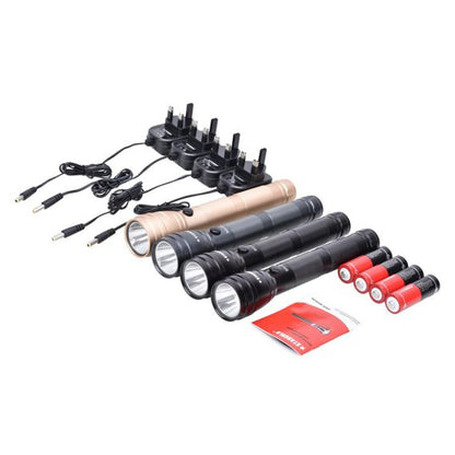 Stragold Emergency Torch Light Rechargeable LED Flashlight Set Of 4 SG-I24