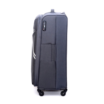 VIP VERONA 80cm 4 Wheel Expandable Large Soft Trolley Grey VERONA80GR