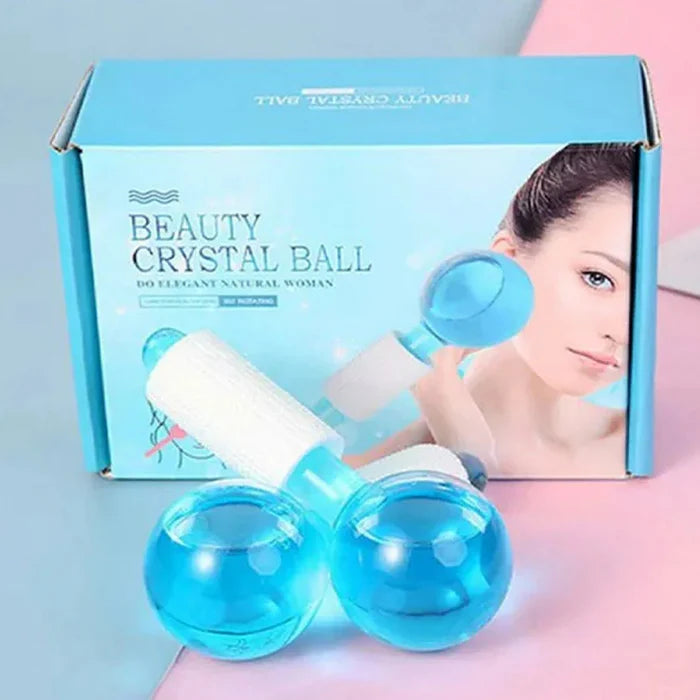 Ice Ball Facial Massager Face Roller and Crystal Eye Massager