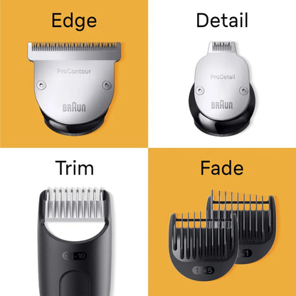 Braun Pro Beard Trimmer 9 BT9420 With ProBlade, ProWheel, Lock, 10 barbering tools, 180min runtime, Grey  4210201448433