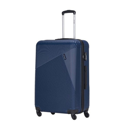 Viptour Unisex Hardside Expandable 3 Piece ABS Trolley Luggage Set 20/24/28 Inch VT-A396 Dark Blue