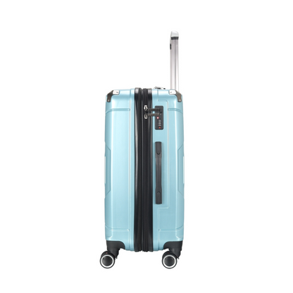 STARGOLD Luggage Trolley 3 PCS Set TPC Hardside 360° Rotational Wheels And TPC Lockable Travel Suitcase, SG-TPC40 Blue