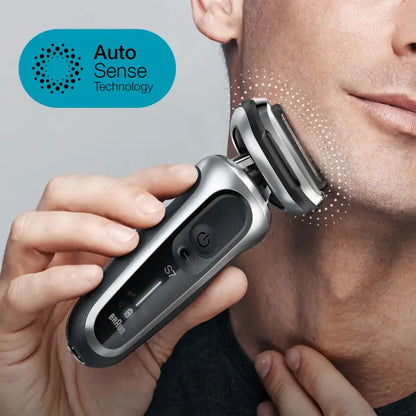 Braun Series 7 71-S1000s Wet & Dry Shaver with travel case, silver 4210201253358