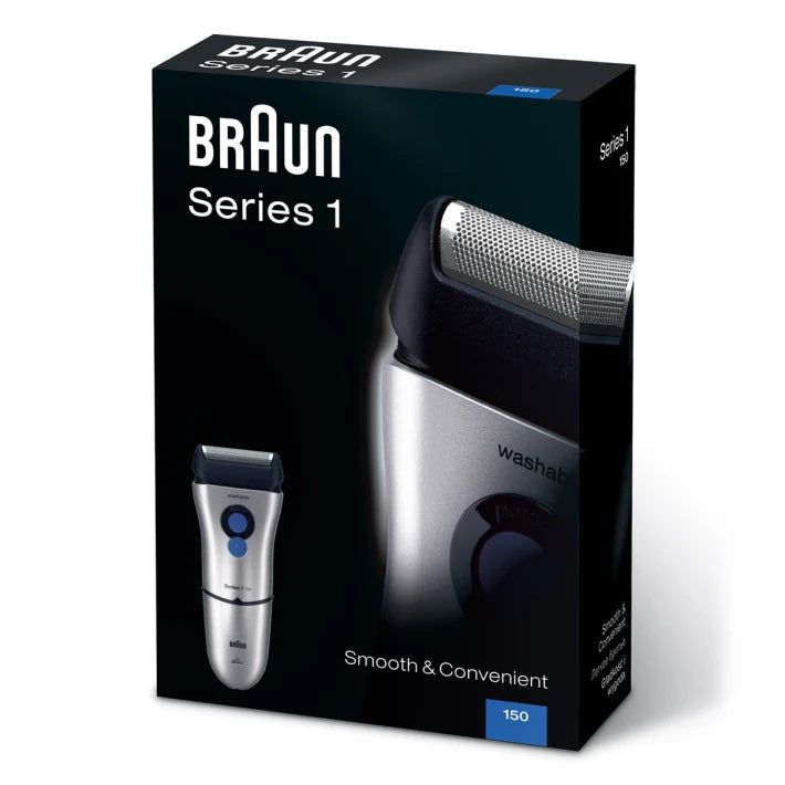 Braun Series 1 150s Shaver with protection cap, silver.