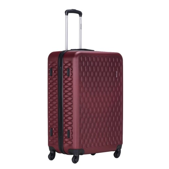 Viptour Lightweight 3 Piece ABS Hard Shell Trolley Luggage Set 20/24/28 Inches VT-A395 Burgundy