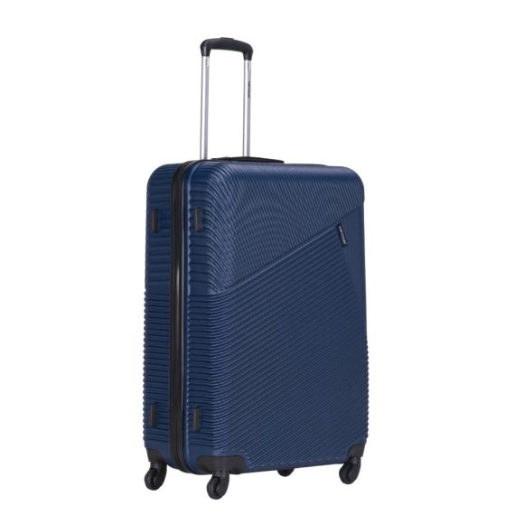 Viptour Unisex Hardside Expandable 3 Piece ABS Trolley Luggage Set 20/24/28 Inch VT-A396 Dark Blue