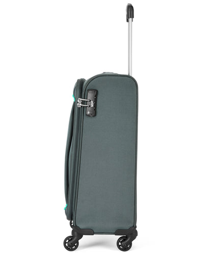 VIP 4 Wheel Soft Casing Medium Check-In Luggage Trolley 69cm Grey STAPPL69GR
