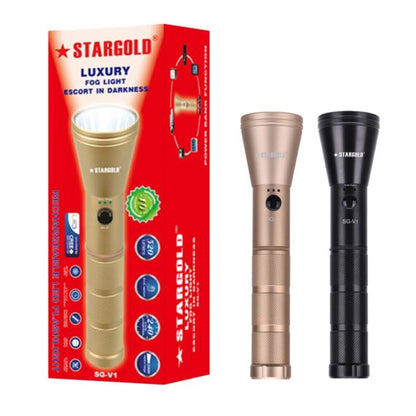 Stargold Emergency Torch Light Rechargeable LED Flashlight Set Of 2 SG-I20