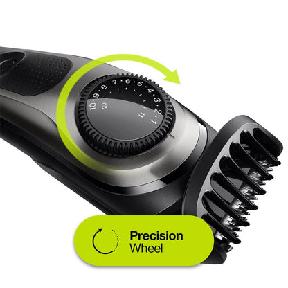 Braun Beard Trimmer 7 for Face and Hair, Black/Grey with precision dial, and Gillette Fusion5 ProGlide razor, BT7240  4210201281245