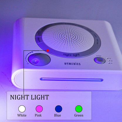 Sleep Therapy Sound Machine with 8 High-Fidelity Soothing Sounds for Sleep, Anxiety, Stress Relief, Battery or Adapter Power, 3 Auto-Off Timer Options