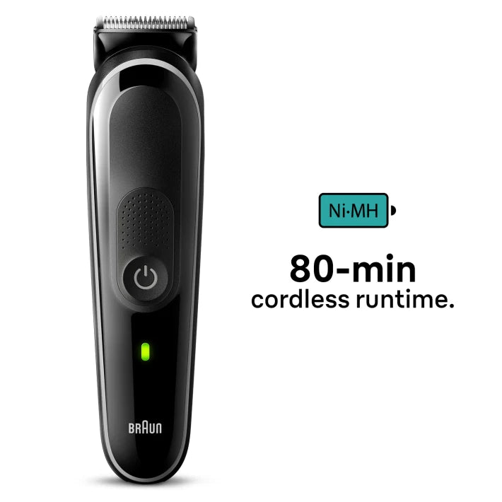Braun 8-in-1 Style Kit 3 MGK3440 beard, hair. With 80min runtime, pouch, grey 4210201446835