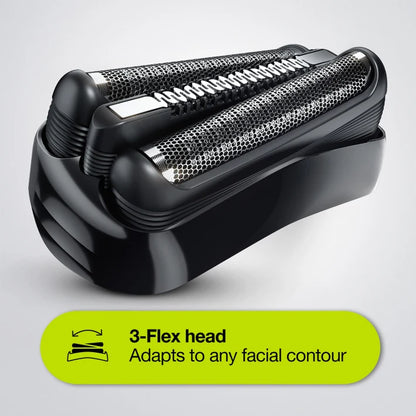 Braun Series 3 Shave & Style 310BT Wet & Dry Shaver with Trimmer head and 5 combs, black / blue 4210201276425