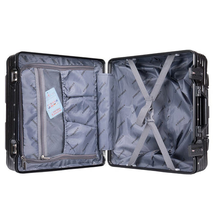 STARGOLD Luggage Trolley TPC Hardside Suitcase 360° Rotating Wheels And TSA Lock Travel Luggage, SG-TPC38 Black