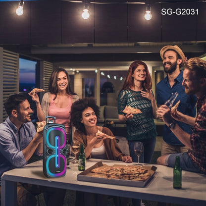 STARGOLD Multimedia Speaker 60W Remote Control Via BT, USB, SD/MMC, SG-G2031 BLACK