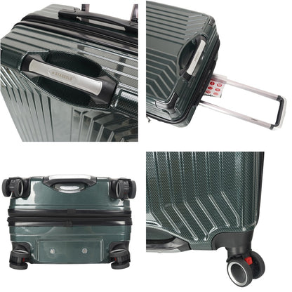 STARGOLD Luggage Trolley 3 PCS Set TPC Hardside 360° Rotational Wheels And TPC Lockable Travel Suitcase, SG-TPC41