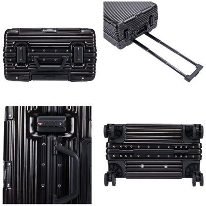 STARGOLD Luggage Trolley TPC Hardside Suitcase 360° Rotating Wheels And TSA Lock Travel Luggage, SG-TPC38 Black
