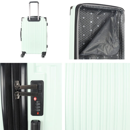 STARGOLD Luggage Trolley 3 PCS Set TPC Hardside 360° Rotational Wheels And TPC Lockable Travel Suitcase, SG-TPC43 Fruit Green