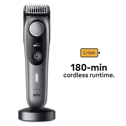 Braun Pro Beard Trimmer 9 BT9420 With ProBlade, ProWheel, Lock, 10 barbering tools, 180min runtime, Grey  4210201448433